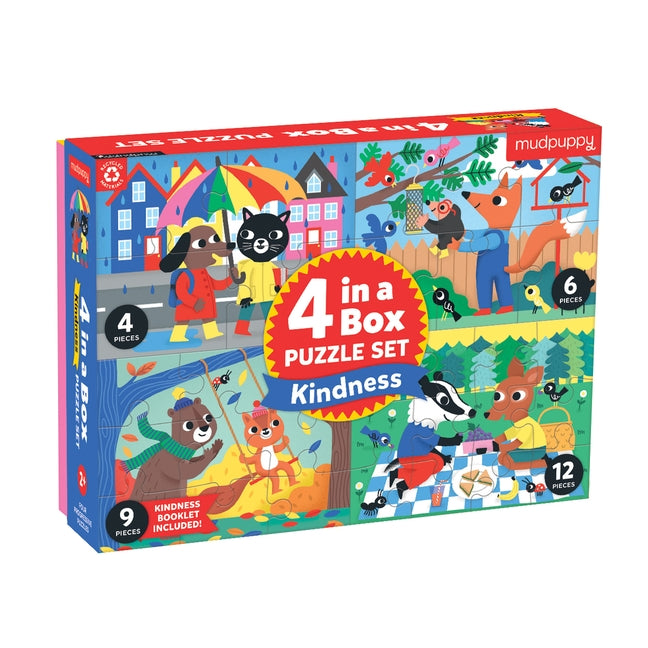 Kindness 4-In-A-Box Puzzle Set by Mudpuppy