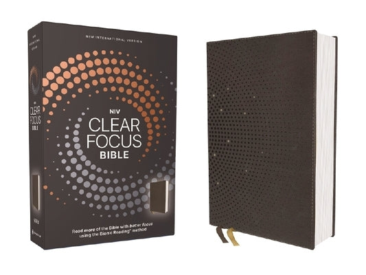 Niv, Clear Focus Bible, Leathersoft, Charcoal Brown: Read More of the Bible with Better Focus by Zondervan