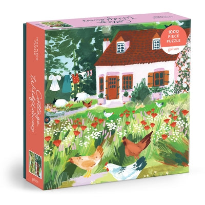 Cottage Wildflowers 1000 Piece Puzzle in a Square Box by Galison