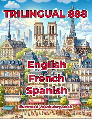 Trilingual 888 English French Spanish Illustrated Vocabulary Book: Help your child master new words effortlessly by Loiselle, Sylvie