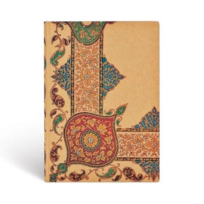 Paperblanks Visions of Paisley Ivory Kraft Lyon Florals Softcover Flexi MIDI Lined 176 Pg 100 GSM by Paperblanks