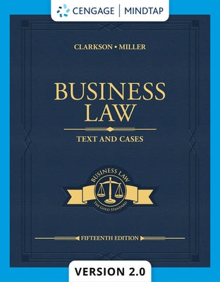 Mindtapv2.0 for Clarkson/Miller's Business Law: Text & Cases, 1 Term Printed Access Card by Clarkson, Kenneth