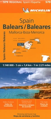 Michelin Spain: Balearic Islands Map 579: (Mallorca, Ibiza, Menorca) by Michelin