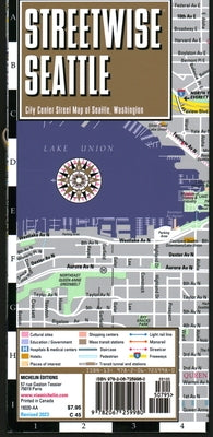 Streetwise Seattle Map: Laminated City Center Street Map of Seattle, Washington by Michelin