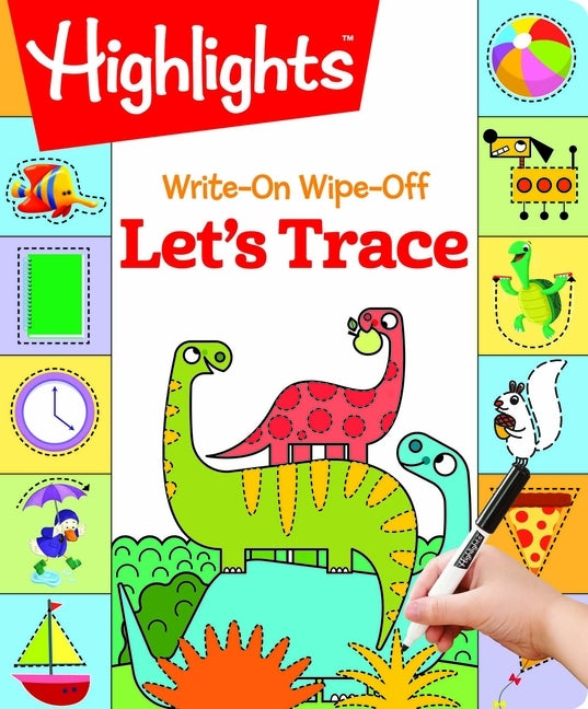 Write-On Wipe-Off Let's Trace: Dry Erase Letter Tracing Workbook for Kids, Wipe Clean Activity Book with Marker by Highlights Learning