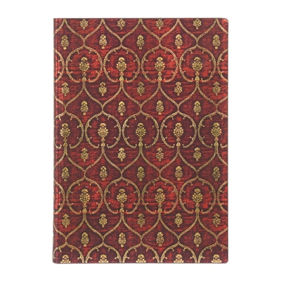 Paperblanks Red Velvet Softcover Flexi MIDI Lined Elastic Band Closure 176 Pg 100 GSM by Paperblanks
