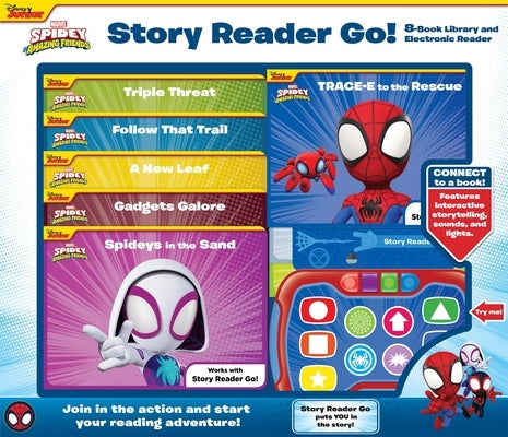Spidey and His Amazing Friends: Story Reader Go! 8-Book Library and Electronic Reader Sound Book Set by Pi Kids