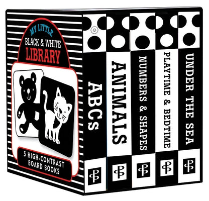 My Little Black and White Board Book Library - Set of 5 High Contrast Board Books by