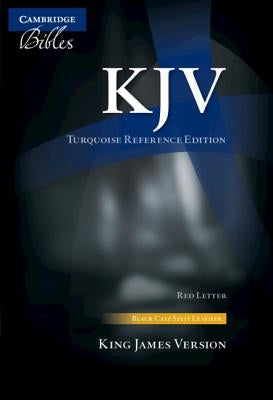 KJV Turquoise Reference Bible, Black Calf Split Leather, Red-Letter Text, Kj674: Xr by