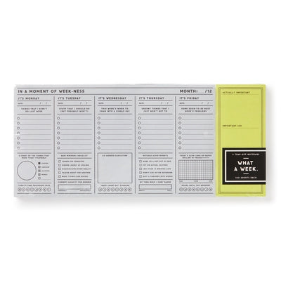 In a Moment of Weekness Weekly Planner Pad by Brass Monkey