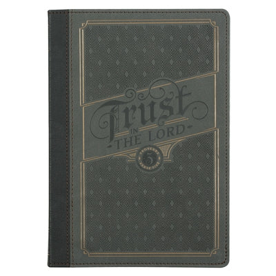Journal Classic Gray Trust in the Lord Prov. 3:5 by Christian Art Gifts