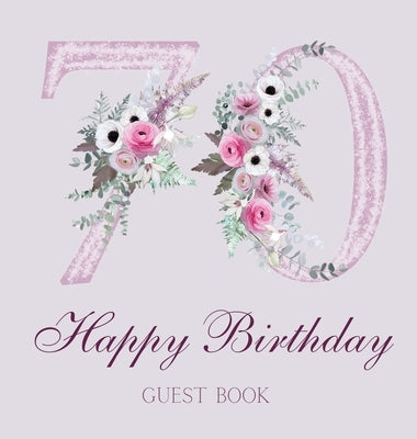 Happy 70th birthday guest book (hardback) by Bell, Lulu and