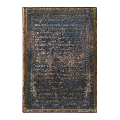 Paperblanks Michelangelo, Handwriting Embellished Manuscripts Collection Softcover Flexi MIDI Lined Elastic Band Closure 176 Pg 100 GSM by Paperblanks