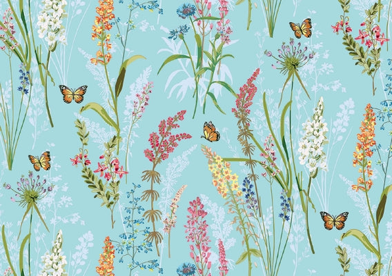 Blooms & Butterflies Note Cards (14 Cards, 15 Self-Sealing Envelopes) by