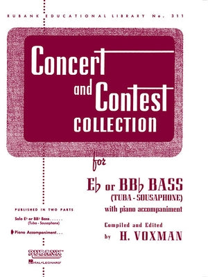 Concert and Contest Collection for Bass/Tuba (B.C.): Piano Accompaniment by Voxman, H.