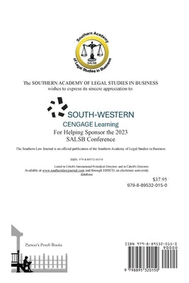 Southern Law Journal, Fall 2024 by Brown, Diana