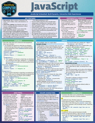 JavaScript: A Quickstudy Laminated Reference Guide by Nixon, Robin