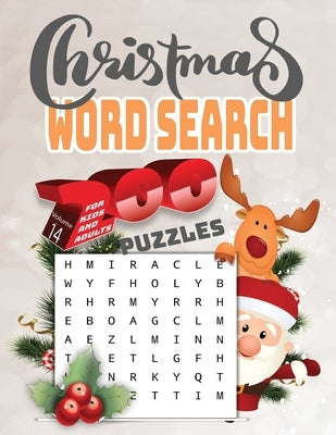 christmas word search 200 puzzles for kids and adults Volume14: Holiday Puzzle Book with Answers Large Print 254 pages, beautiful- time- christmas- wo by Design, S. M.
