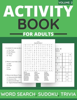 Activity Book For Adults - Word Search, Sudoku, Trivia: 100+ Large-Print Puzzles For Adults & Seniors (Volume: 2) by Books, Funafter