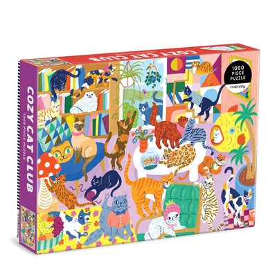 Cozy Cat Club 1000 Piece Family Puzzle by Mudpuppy