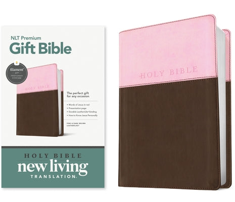 Premium Gift Bible Nlt, Filament Enabled, Tutone (Leatherlike, Pink/Dark Brown, Red Letter) by Tyndale