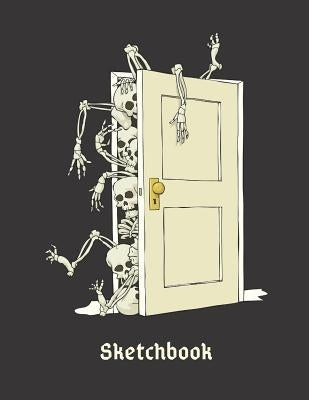 Basics Sketchbook - Skeletons in My Closet Notebook: Art Drawing Notebook with Framed White Pages by Publishing, Nine Forty