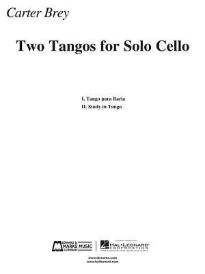 Two Tangos for Solo Cello by Brey, Carter