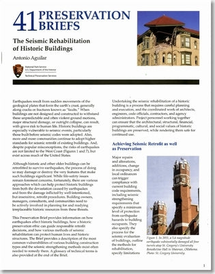 The Seismic Rehabilitation of Historic Buildings by Aguilar, Antonio