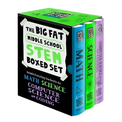The Big Fat Middle School Stem 3-Book Boxed Set: Includes Everything You Need to Ace Math, Science, and Computer Science and Coding by Workman Publishing