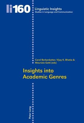 Insights into Academic Genres by Gotti, Maurizio