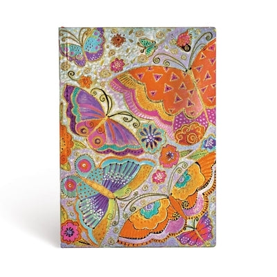 Flutterbyes MIDI Unlined Softcover Journal, 176pg, 100gsm, Laurel Burch Collection by Paperblanks (Playful Creations) by Paperblanks