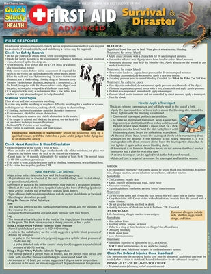 First Aid Advanced - Survival & Disasters by Distelhorst, Sandra