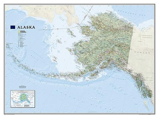 National Geographic Alaska Wall Map (40.5 X 30.25 In) by National Geographic Maps