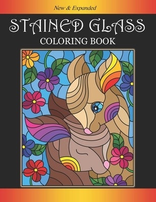 Stained Glass Coloring Book: Beautiful Animal Designs for Relaxation and Stress Relief, Stained Glass Coloring by Illustrashop