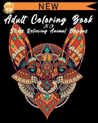 Adult Coloring Book: 50 Stress Relieving Animal Designs by Maokep Books