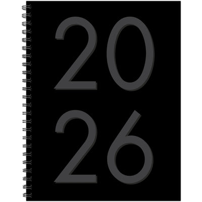 Black 2026 8.5 X 11 Weekly Monthly Softcover Planner by Willow Creek Press