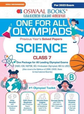 Oswaal One For All Olympiad Previous Years' Solved Papers, Class-7 Science Book (For 2023 Exam) by Oswaal Editorial Board