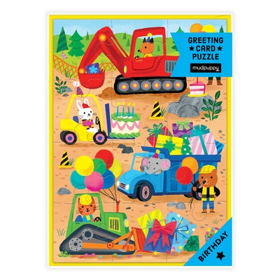 Construction Site Birthday Greeting Card Puzzle by Mudpuppy