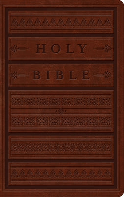 ESV Large Print Personal Size Bible (Trutone, Brown, Engraved Mantel Design) by