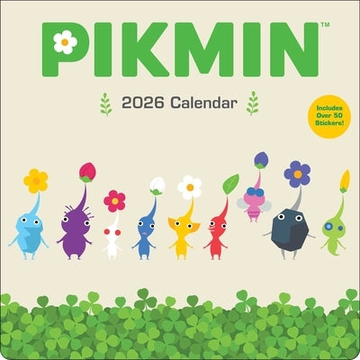 Pikmin 2026 Wall Calendar with Over 50 Bonus Stickers by Nintendo