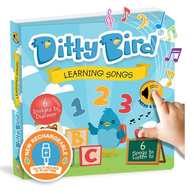 Ditty Bird Learning Songs Interactive Musical Book for Toddlers 1- 3 Sing-Along Boardbook for Baby by Ditty Bird