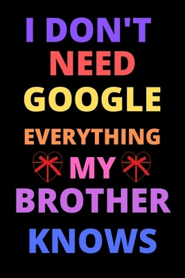 i don't need google everything my brother knows: best gift for best friend, brother on valentine day, birthday by Publishing House, Shin