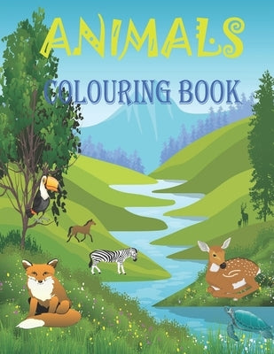 ANIMALS colouring book: ANIMALS colouring book: Colouring Books For Kids Awesome Animals: For Kids Aged 5+ by Colouring Book, Adil