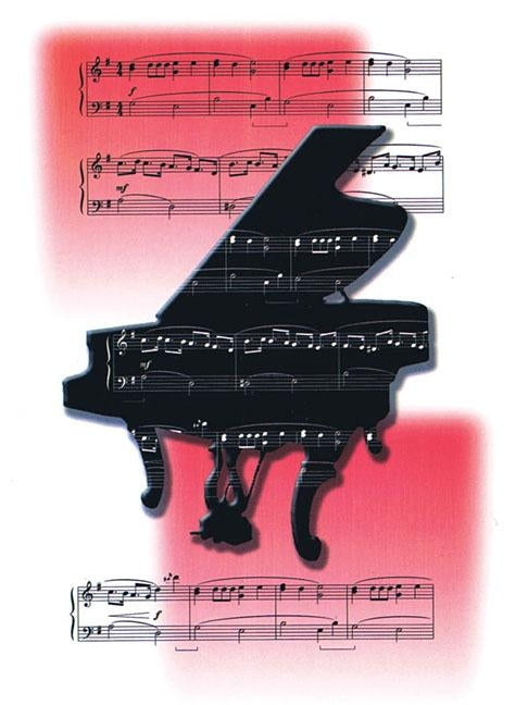Grand Piano Music Card: Package of 8 by