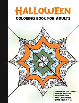 Halloween Coloring Book for Adults: 50 Halloween Illustrations Printed On One Side, Safe For Markers - Fun Craft Activity Gift - Stress Relieving Desi by Books, Spooky House