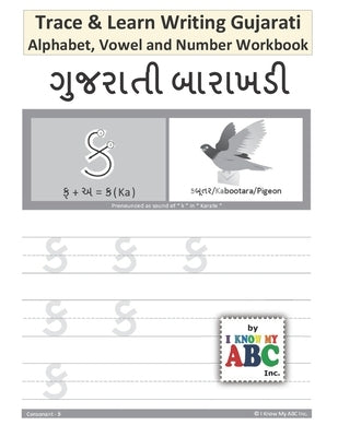 Trace and Learn Writing Gujarati Alphabet, Vowel and Number Workbook: Gujarati Barakhadi Nee Chopadee by Patel, Harshish