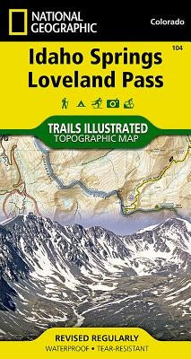 Idaho Springs, Loveland Pass Map by National Geographic Maps