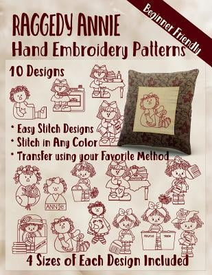 Raggedy Annie Hand Embroidery Patterns by Embroidery, Stitchx