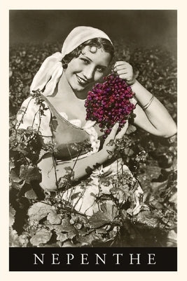 Vintage Journal Peasant Woman with Grapes, Nepenthe, California by Found Image Press