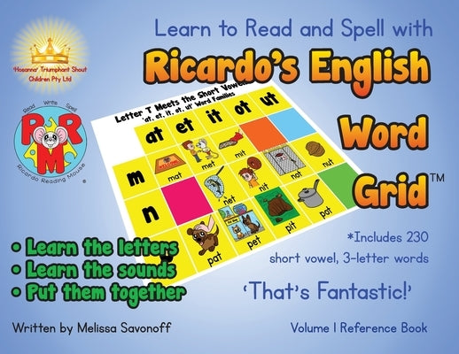 Learn to Read and Spell with Ricardo's English Word Grid(TM): Volume 1 Reference Book by Savonoff, Melissa